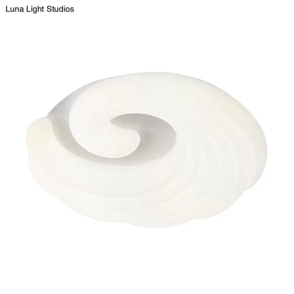 DecorBites™ DecorBites™ Modern Acrylic LED Flush Light Fixture in Grey/White/Blue - Cloud Design