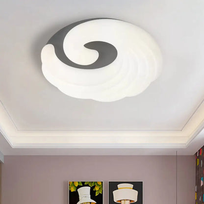 DecorBites™ DecorBites™ Modern Acrylic LED Flush Light Fixture in Grey/White/Blue - Cloud Design