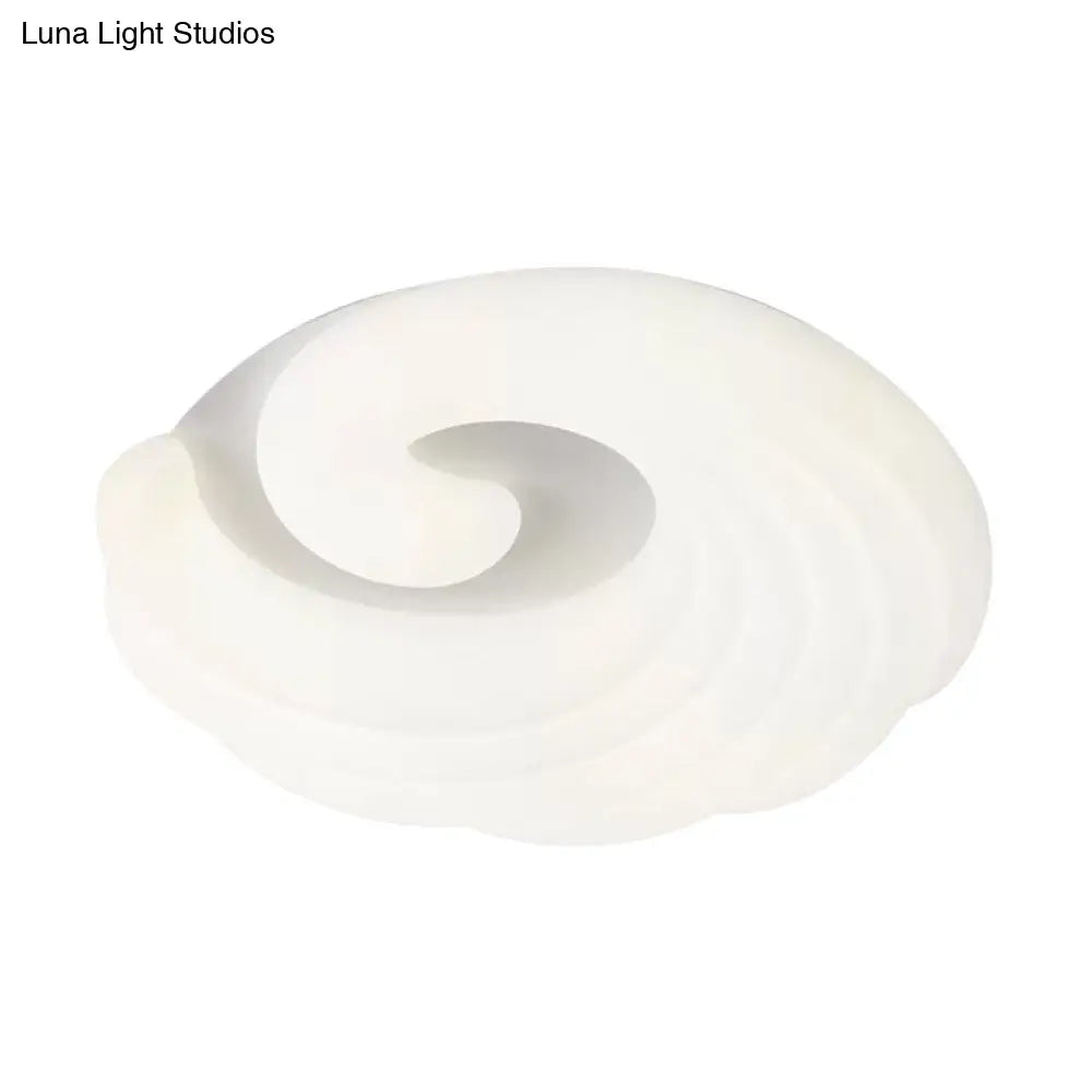 DecorBites™ DecorBites™ Modern Acrylic LED Flush Light Fixture in Grey/White/Blue - Cloud Design