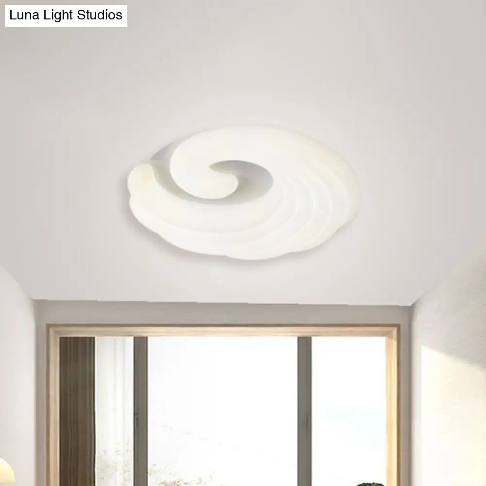 DecorBites™ DecorBites™ Modern Acrylic LED Flush Light Fixture in Grey/White/Blue - Cloud Design