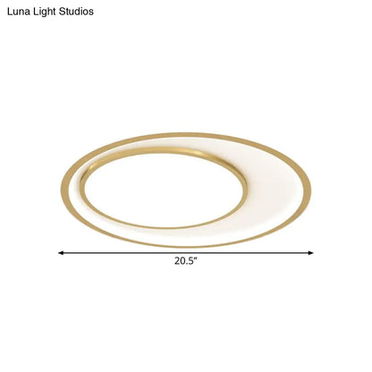 DecorBites™ DecorBites™ Modern Acrylic LED Gold Flush Mount Ceiling Light - 16.5"/20.5" Wide, Rounded Design