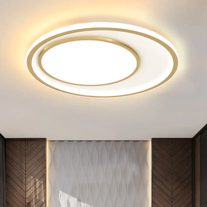 DecorBites™ DecorBites™ Modern Acrylic LED Gold Flush Mount Ceiling Light - 16.5"/20.5" Wide, Rounded Design