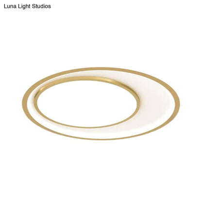 DecorBites™ DecorBites™ Modern Acrylic LED Gold Flush Mount Ceiling Light - 16.5"/20.5" Wide, Rounded Design