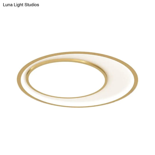 DecorBites™ DecorBites™ Modern Acrylic LED Gold Flush Mount Ceiling Light - 16.5"/20.5" Wide, Rounded Design
