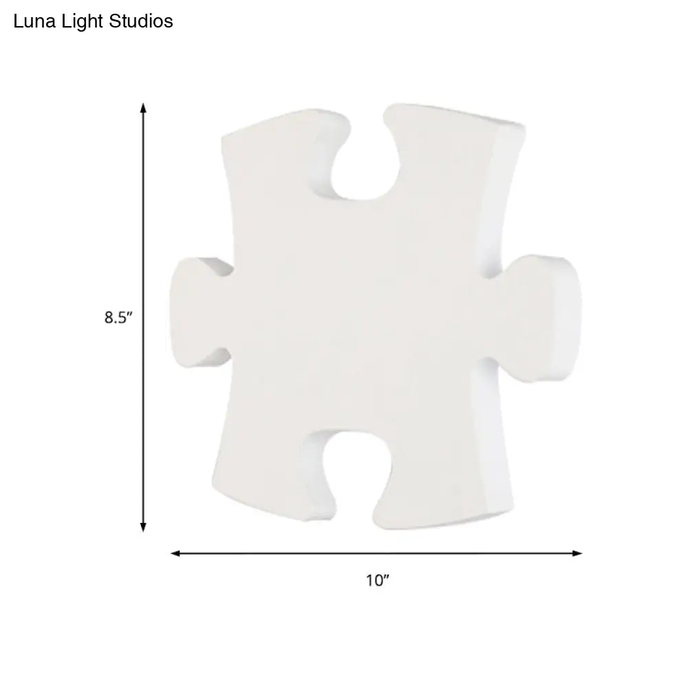 DecorBites™ DecorBites™ Modern Acrylic LED Wall Sconce - Black/White Jigsaw Design, Warm/White Light - Living Room