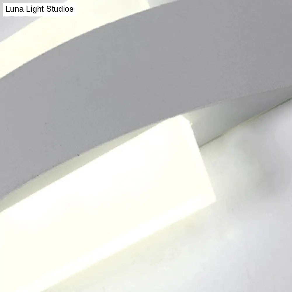 Aplique de pared LED moderno DecorBites™ de acrílico con placa posterior metálica en acabado blanco/negro e iluminación blanca/cálida