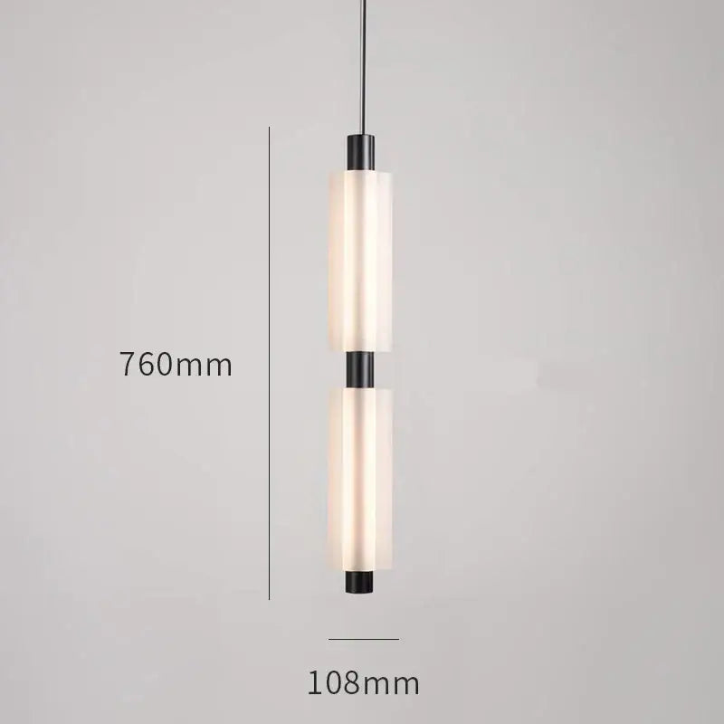 Modern acrylic minimalist pendant lights featuring frosted glass cylinders with black metal accents for bedroom decorbites acrylic minimalist pendant