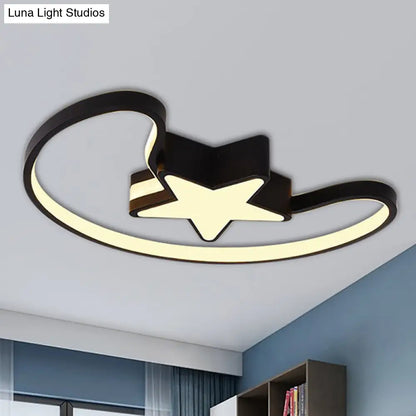 DecorBites™ DecorBites™ Modern Acrylic Moon and Star Ceiling Light - Stylish Living Room Flush Mount