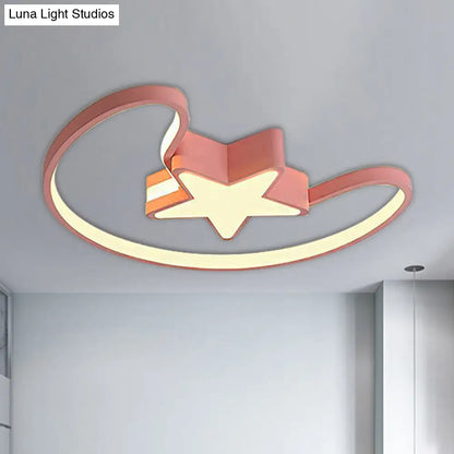 DecorBites™ DecorBites™ Modern Acrylic Moon and Star Ceiling Light - Stylish Living Room Flush Mount