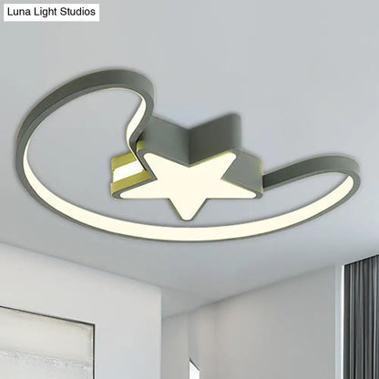 DecorBites™ DecorBites™ Modern Acrylic Moon and Star Ceiling Light - Stylish Living Room Flush Mount