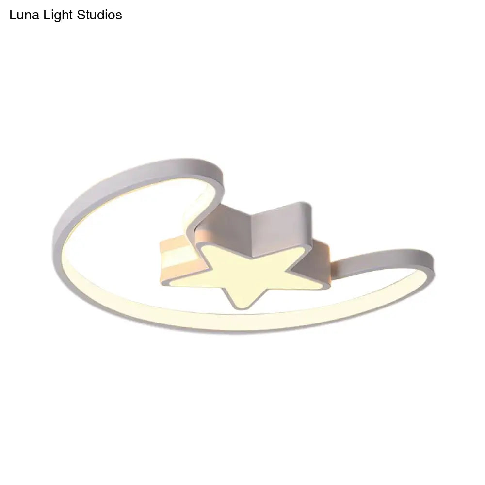 DecorBites™ DecorBites™ Modern Acrylic Moon and Star Ceiling Light - Stylish Living Room Flush Mount