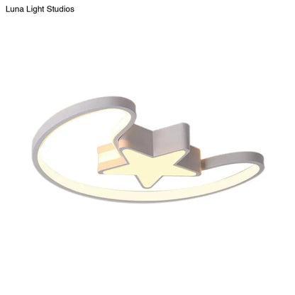 DecorBites™ DecorBites™ Modern Acrylic Moon and Star Ceiling Light - Stylish Living Room Flush Mount