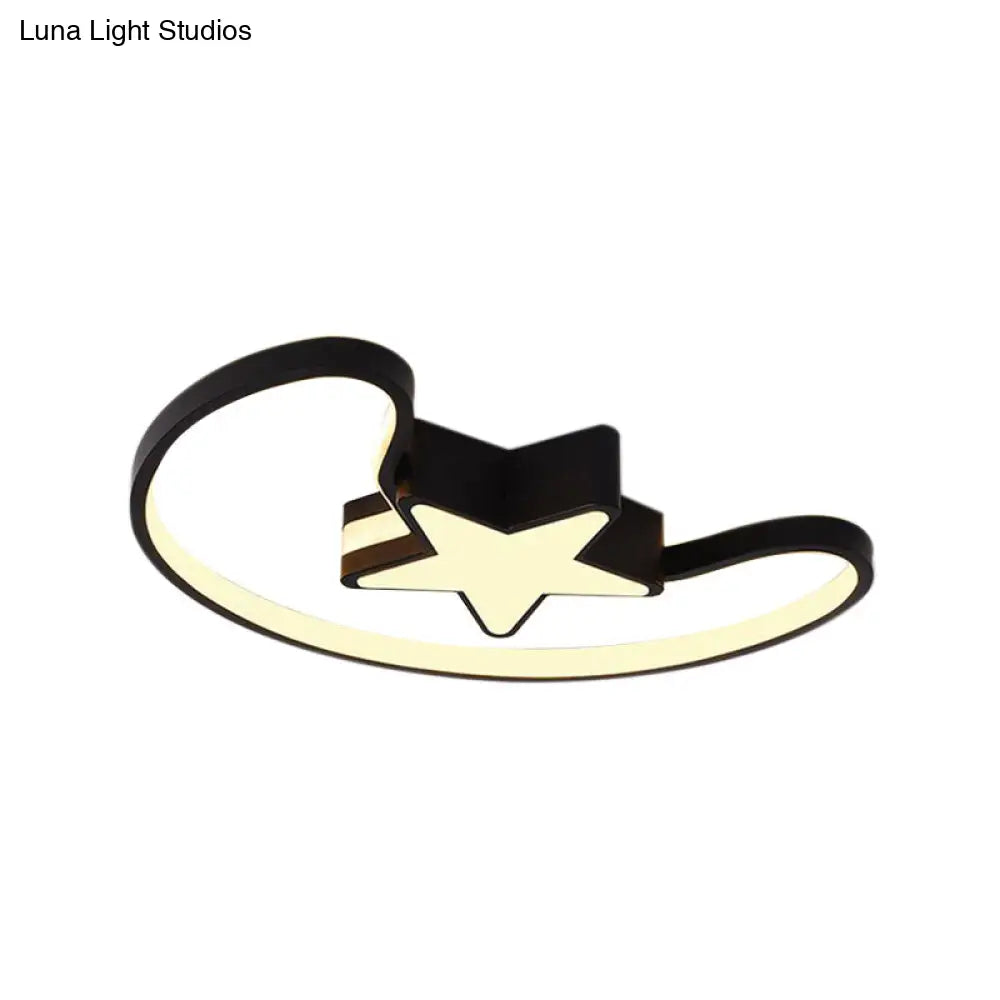 DecorBites™ DecorBites™ Modern Acrylic Moon and Star Ceiling Light - Stylish Living Room Flush Mount