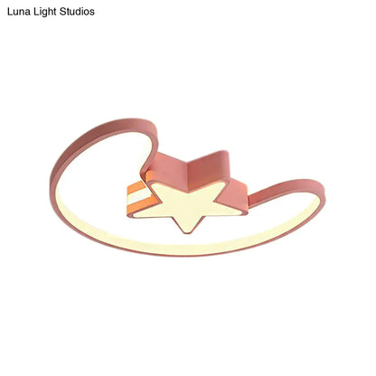 DecorBites™ DecorBites™ Modern Acrylic Moon and Star Ceiling Light - Stylish Living Room Flush Mount