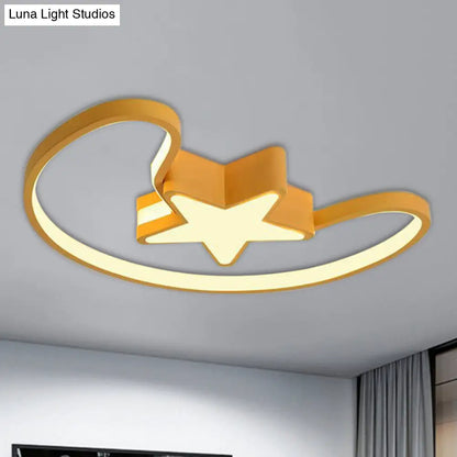 DecorBites™ DecorBites™ Modern Acrylic Moon and Star Ceiling Light - Stylish Living Room Flush Mount