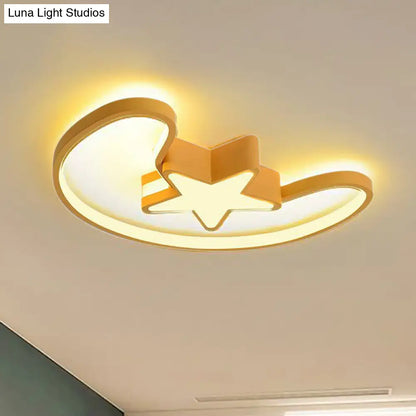 DecorBites™ DecorBites™ Modern Acrylic Moon and Star Ceiling Light - Stylish Living Room Flush Mount