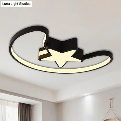 DecorBites™ DecorBites™ Modern Acrylic Moon and Star Ceiling Light - Stylish Living Room Flush Mount
