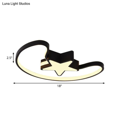 DecorBites™ DecorBites™ Modern Acrylic Moon and Star Ceiling Light - Stylish Living Room Flush Mount
