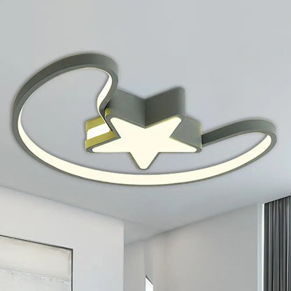 DecorBites™ DecorBites™ Modern Acrylic Moon and Star Ceiling Light - Stylish Living Room Flush Mount