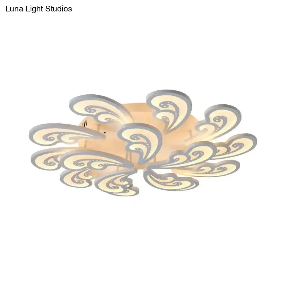 DecorBites™ DecorBites™ Modern Acrylic Spindrift Ceiling Light w/ 6/12/15-White LED Bulbs in Warm/White - Semi Flush Mount