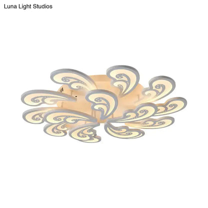 DecorBites™ DecorBites™ Modern Acrylic Spindrift Ceiling Light w/ 6/12/15-White LED Bulbs in Warm/White - Semi Flush Mount