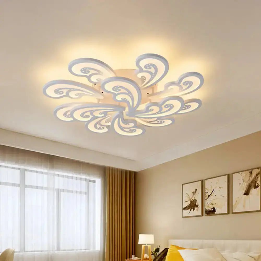 DecorBites™ DecorBites™ Modern Acrylic Spindrift Ceiling Light w/ 6/12/15-White LED Bulbs in Warm/White - Semi Flush Mount