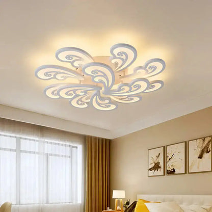 DecorBites™ DecorBites™ Modern Acrylic Spindrift Ceiling Light w/ 6/12/15-White LED Bulbs in Warm/White - Semi Flush Mount