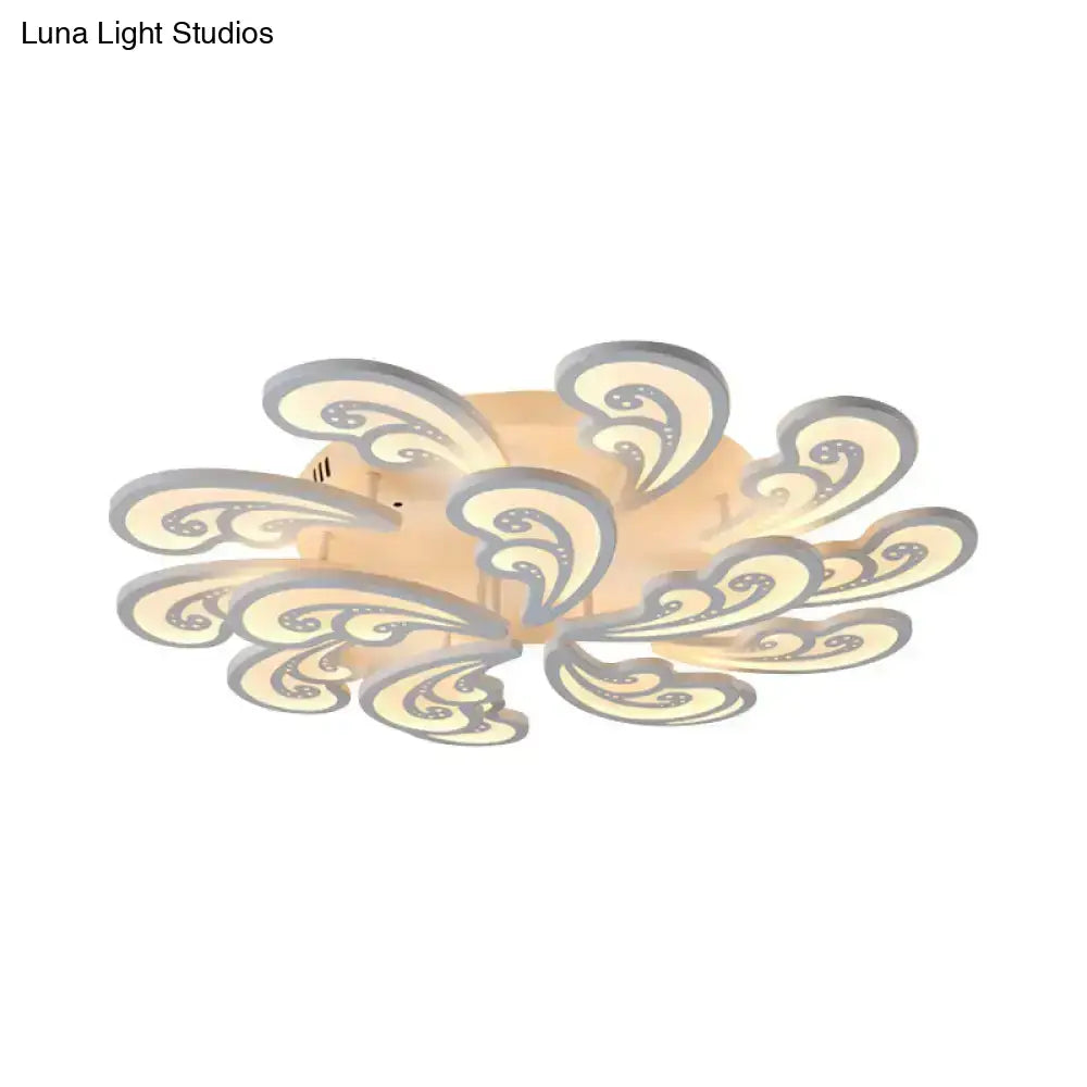 DecorBites™ DecorBites™ Modern Acrylic Spindrift Ceiling Light w/ 6/12/15-White LED Bulbs in Warm/White - Semi Flush Mount