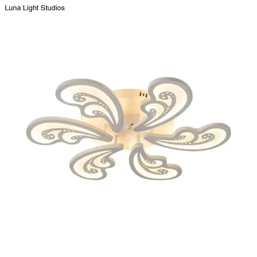 DecorBites™ DecorBites™ Modern Acrylic Spindrift Ceiling Light w/ 6/12/15-White LED Bulbs in Warm/White - Semi Flush Mount