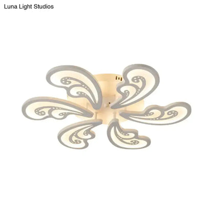 DecorBites™ DecorBites™ Modern Acrylic Spindrift Ceiling Light w/ 6/12/15-White LED Bulbs in Warm/White - Semi Flush Mount