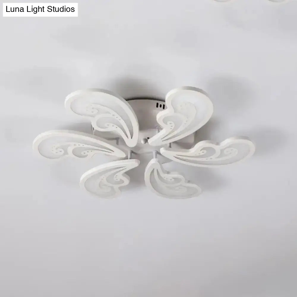 DecorBites™ DecorBites™ Modern Acrylic Spindrift Ceiling Light w/ 6/12/15-White LED Bulbs in Warm/White - Semi Flush Mount
