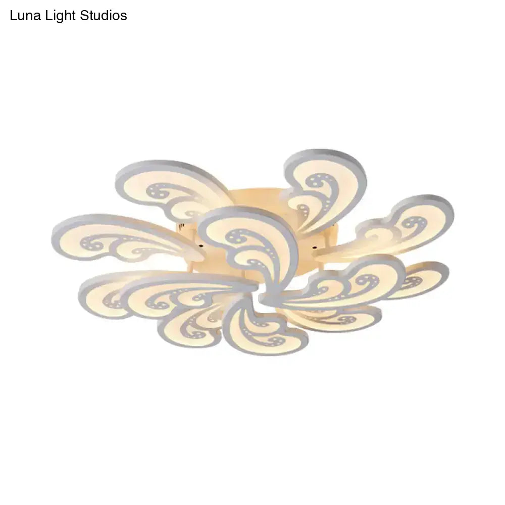 DecorBites™ DecorBites™ Modern Acrylic Spindrift Ceiling Light w/ 6/12/15-White LED Bulbs in Warm/White - Semi Flush Mount