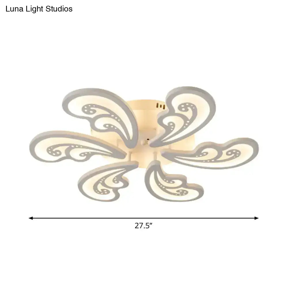 DecorBites™ DecorBites™ Modern Acrylic Spindrift Ceiling Light w/ 6/12/15-White LED Bulbs in Warm/White - Semi Flush Mount