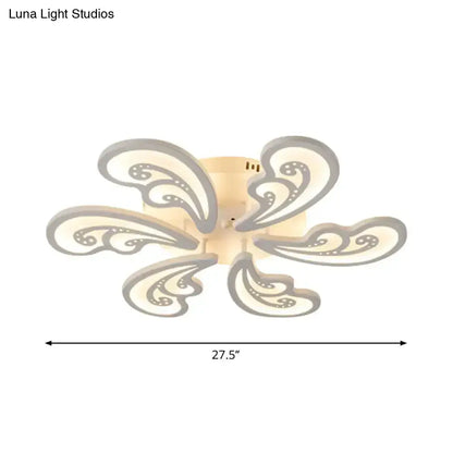 DecorBites™ DecorBites™ Modern Acrylic Spindrift Ceiling Light w/ 6/12/15-White LED Bulbs in Warm/White - Semi Flush Mount