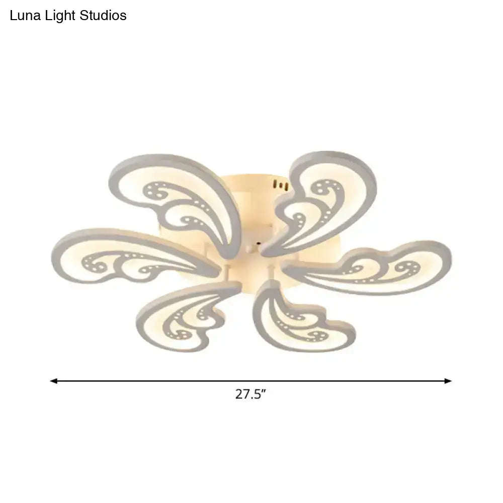 DecorBites™ DecorBites™ Modern Acrylic Spindrift Ceiling Light w/ 6/12/15-White LED Bulbs in Warm/White - Semi Flush Mount