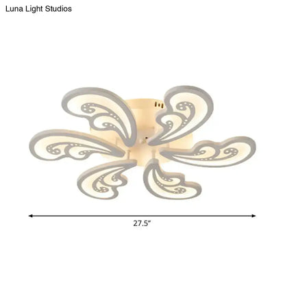 DecorBites™ DecorBites™ Modern Acrylic Spindrift Ceiling Light w/ 6/12/15-White LED Bulbs in Warm/White - Semi Flush Mount
