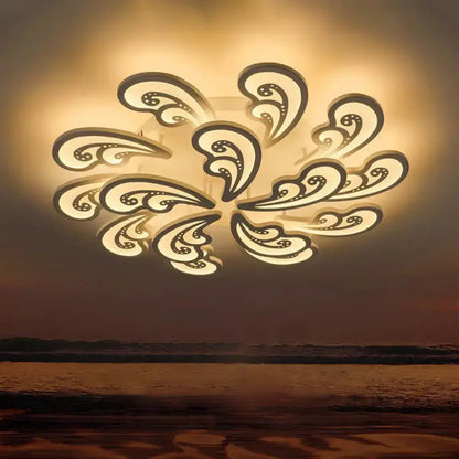 DecorBites™ DecorBites™ Modern Acrylic Spindrift Ceiling Light w/ 6/12/15-White LED Bulbs in Warm/White - Semi Flush Mount