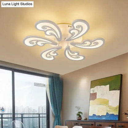 DecorBites™ DecorBites™ Modern Acrylic Spindrift Ceiling Light w/ 6/12/15-White LED Bulbs in Warm/White - Semi Flush Mount