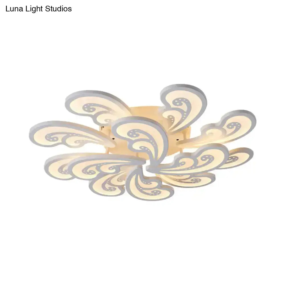 DecorBites™ DecorBites™ Modern Acrylic Spindrift Ceiling Light w/ 6/12/15-White LED Bulbs in Warm/White - Semi Flush Mount