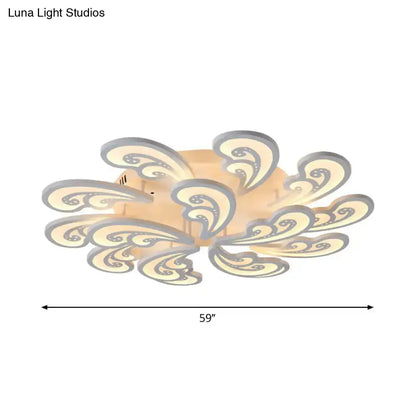 DecorBites™ DecorBites™ Modern Acrylic Spindrift Ceiling Light w/ 6/12/15-White LED Bulbs in Warm/White - Semi Flush Mount