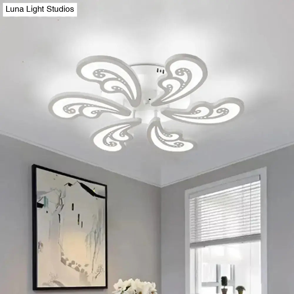DecorBites™ DecorBites™ Modern Acrylic Spindrift Ceiling Light w/ 6/12/15-White LED Bulbs in Warm/White - Semi Flush Mount