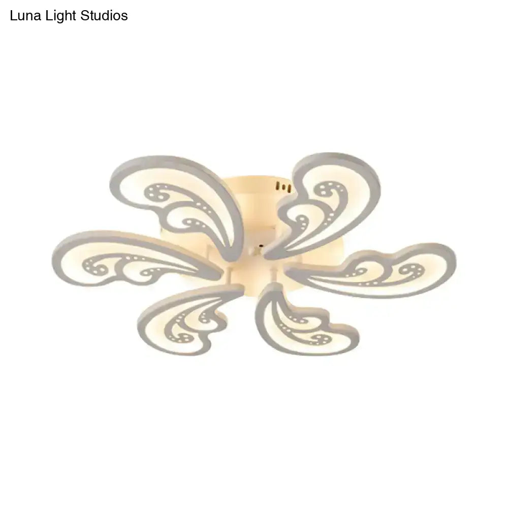 DecorBites™ DecorBites™ Modern Acrylic Spindrift Ceiling Light w/ 6/12/15-White LED Bulbs in Warm/White - Semi Flush Mount