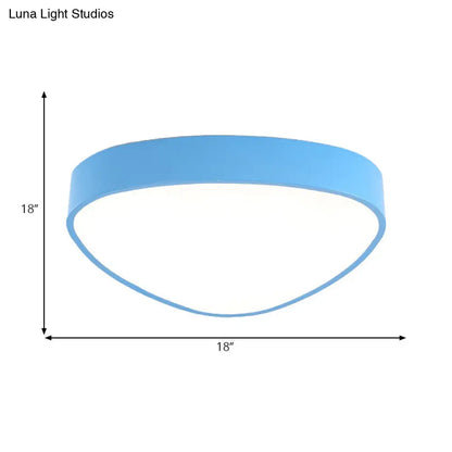 DecorBites™ DecorBites™ Modern Acrylic Triangle Ceiling Mount Light - Red/Blue/Yellow, LED Flush Mount Lamp, 18"/23.5" Dia, Third Gear/White Light, Indoor