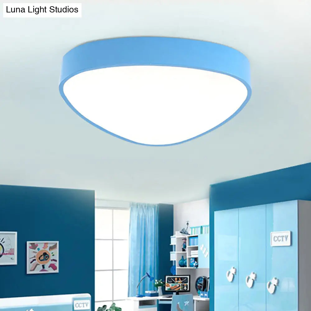 DecorBites™ DecorBites™ Modern Acrylic Triangle Ceiling Mount Light - Red/Blue/Yellow, LED Flush Mount Lamp, 18"/23.5" Dia, Third Gear/White Light, Indoor