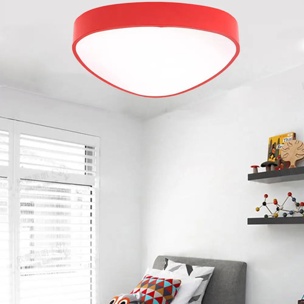 DecorBites™ DecorBites™ Modern Acrylic Triangle Ceiling Mount Light - Red/Blue/Yellow, LED Flush Mount Lamp, 18"/23.5" Dia, Third Gear/White Light, Indoor