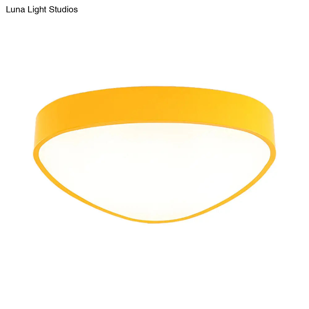 DecorBites™ DecorBites™ Modern Acrylic Triangle Ceiling Mount Light - Red/Blue/Yellow, LED Flush Mount Lamp, 18"/23.5" Dia, Third Gear/White Light, Indoor