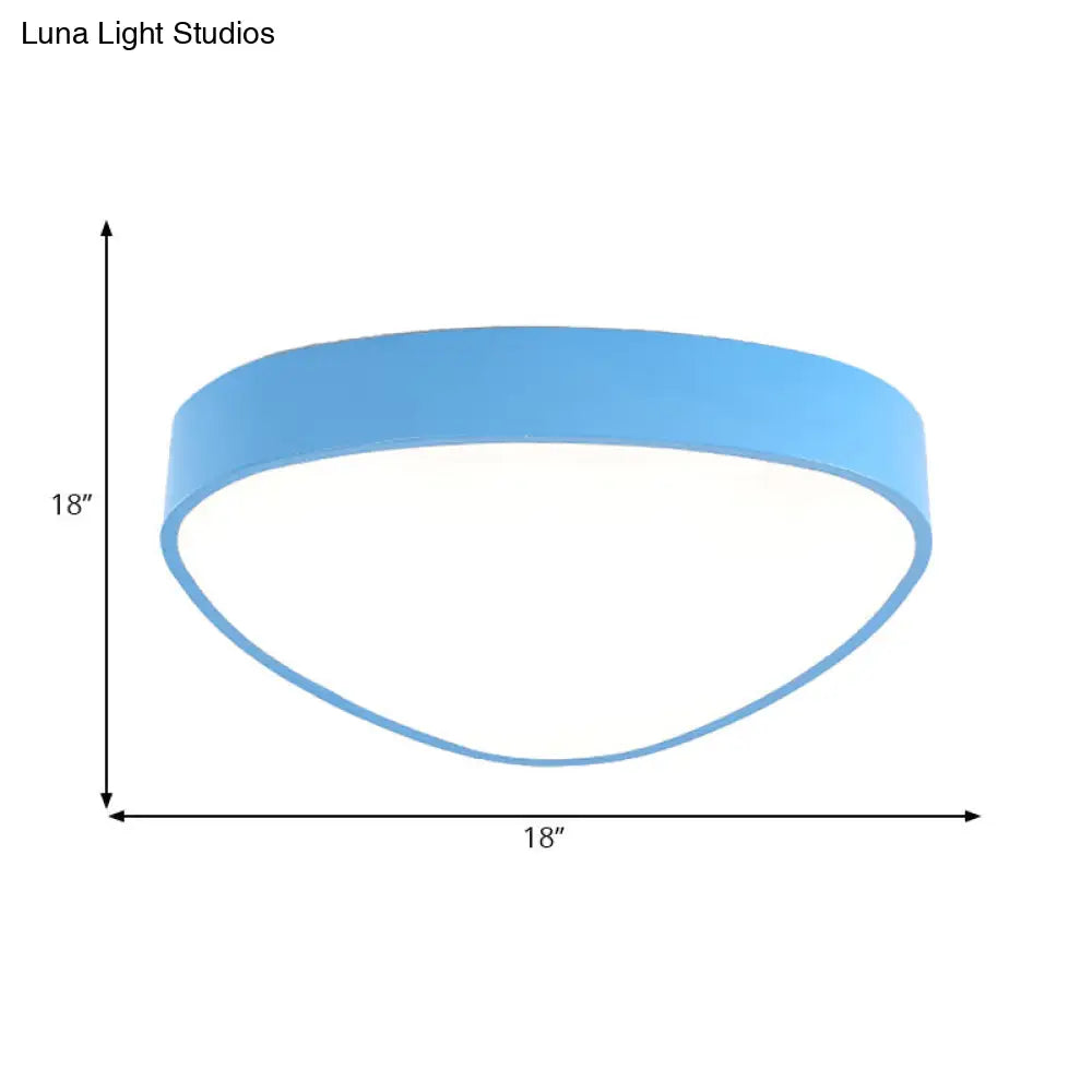 DecorBites™ DecorBites™ Modern Acrylic Triangle Ceiling Mount Light - Red/Blue/Yellow, LED Flush Mount Lamp, 18"/23.5" Dia, Third Gear/White Light, Indoor