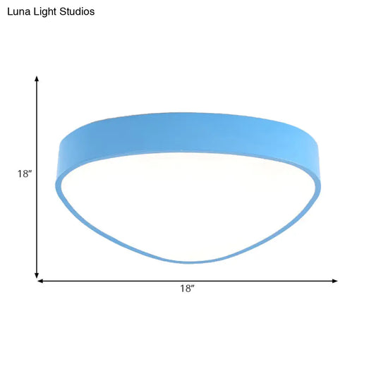 DecorBites™ DecorBites™ Modern Acrylic Triangle Ceiling Mount Light - Red/Blue/Yellow, LED Flush Mount Lamp, 18"/23.5" Dia, Third Gear/White Light, Indoor