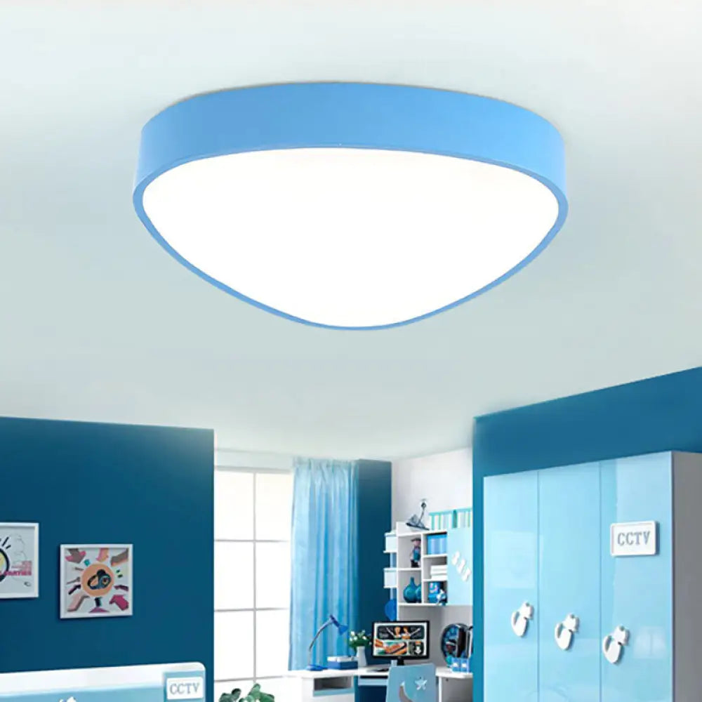 DecorBites™ DecorBites™ Modern Acrylic Triangle Ceiling Mount Light - Red/Blue/Yellow, LED Flush Mount Lamp, 18"/23.5" Dia, Third Gear/White Light, Indoor