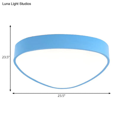 DecorBites™ DecorBites™ Modern Acrylic Triangle Ceiling Mount Light - Red/Blue/Yellow, LED Flush Mount Lamp, 18"/23.5" Dia, Third Gear/White Light, Indoor